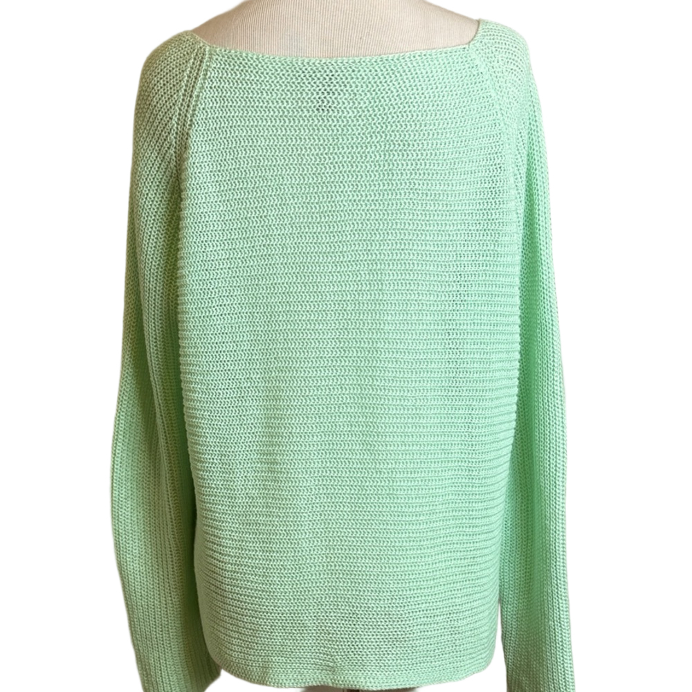 Eileen Fisher Organic Linen Tunic Sweater Medium Light Green - Picture 4 of 6